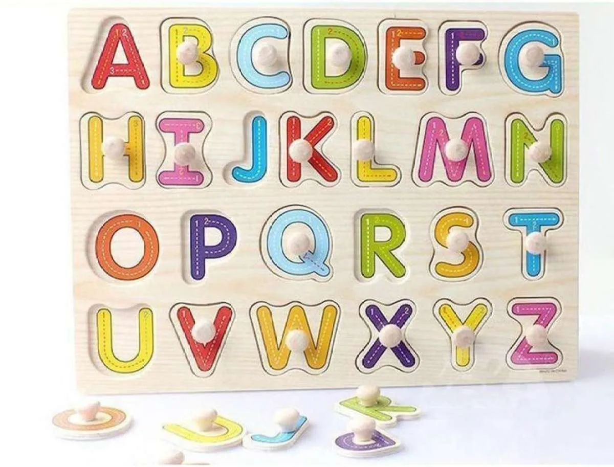 Kids Wooden Alphabet & Number Puzzle Toy – Early Learning Educational Toy in Bangladesh